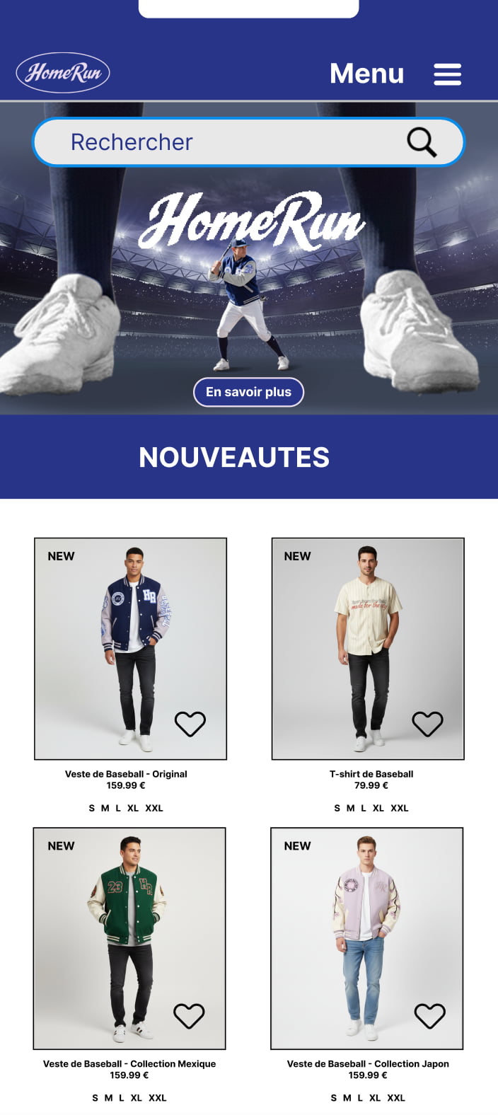 Page Principale Homerun